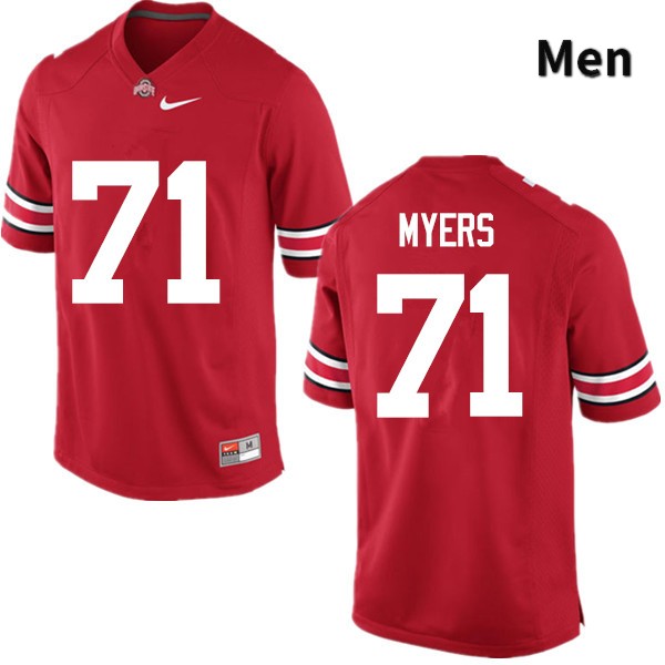 Ohio State Buckeyes Josh Myers Men's #71 Red Game Stitched College Football Jersey